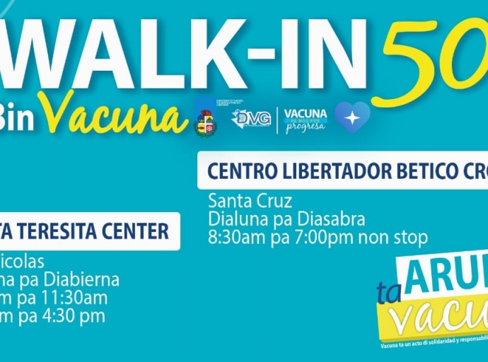 Esnan 50+ y esnan cu a perde nan cita anteriormente por 'Walk in' pa haya vacuna 