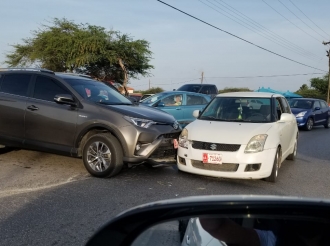 Accidente na Paradera entre RAV4 y Suzuki Swift