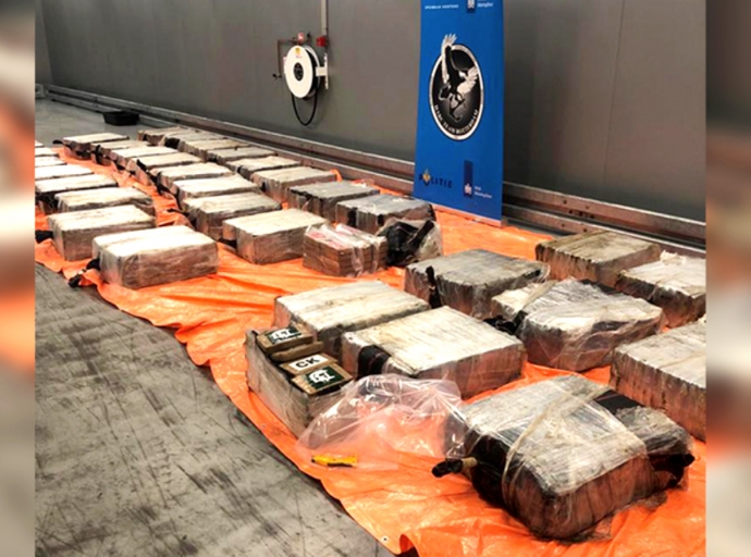 Cantidad di droga scondi mey-mey di Awacati confisca na Hulanda