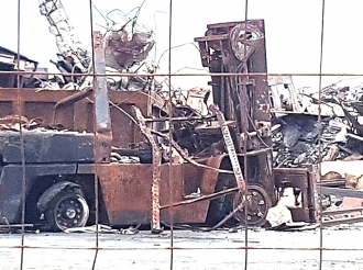 Skelet di Forklift so a keda atras