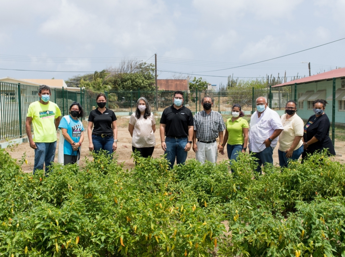 Aruba Bank a yuda inaugura Proyecto Horticultura na SPO Santa Cruz