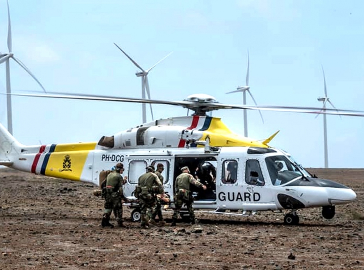 Mariniernan a haci training di evacuacion medico na Parke Arikok