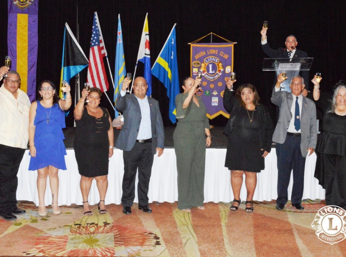 Magaly Franken a bira prome Presidente femenino di Aruba Lions Club