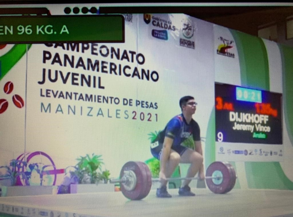 Bon actuacion di Jeremy Dijkhoff den e Junior Pan-American Weightlifting Championships na Manizales