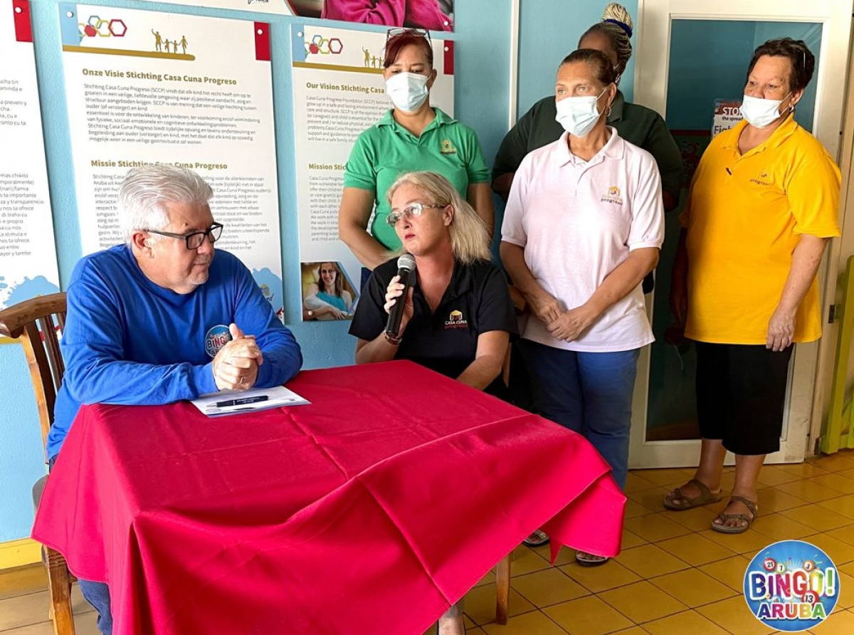 Bingo Aruba cu donacion na Stichting Casa Cuna Progreso