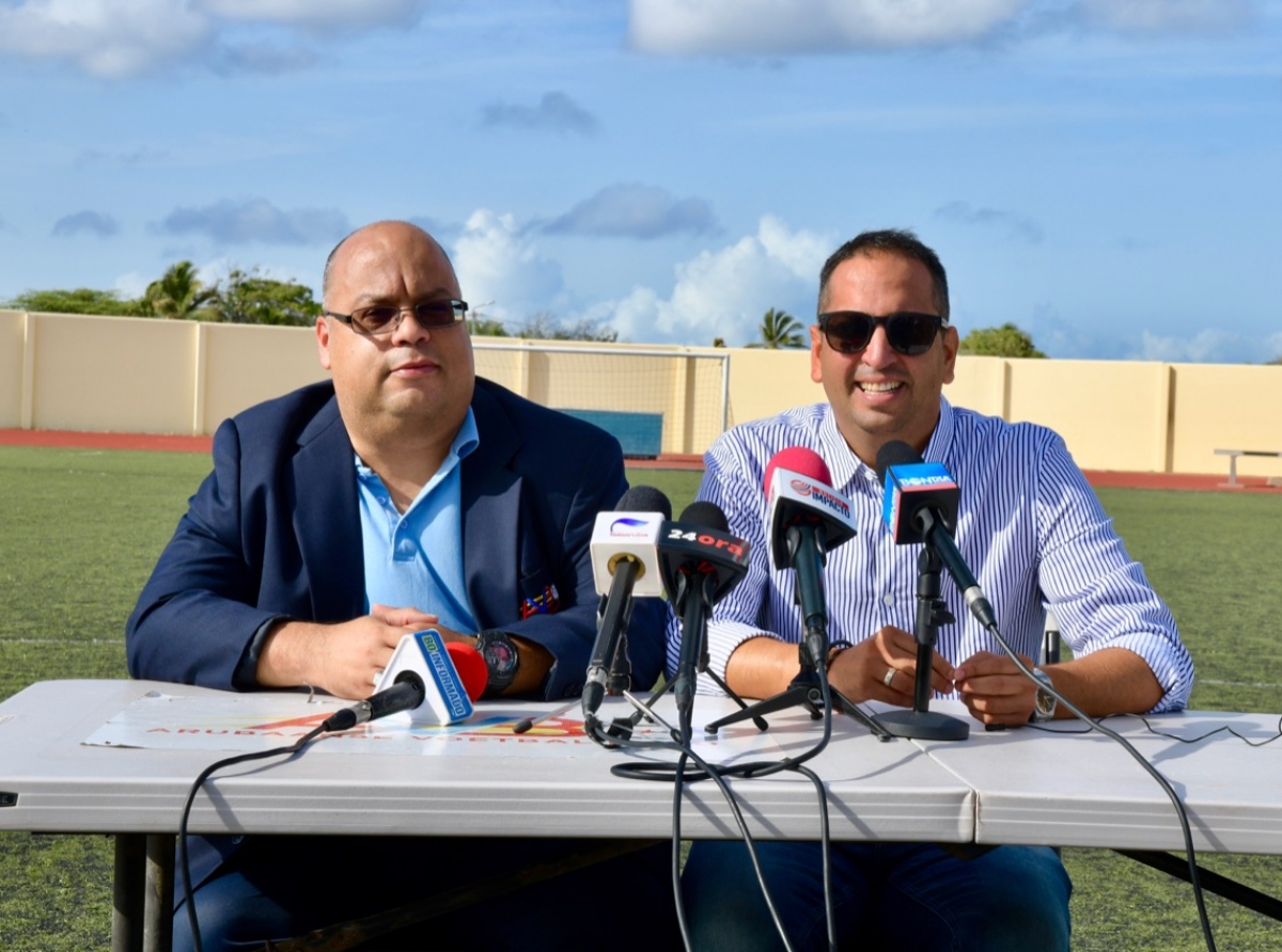 Minister Dangui Oduber a anuncia renobacion di stadion Guillermo Prospero Trinidad