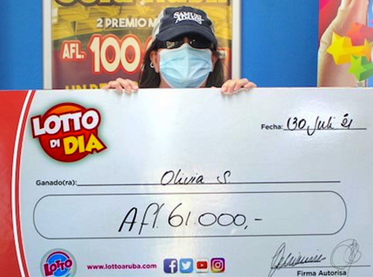 Olivia a gana e premio di Lotto di Dia di Diahuebs