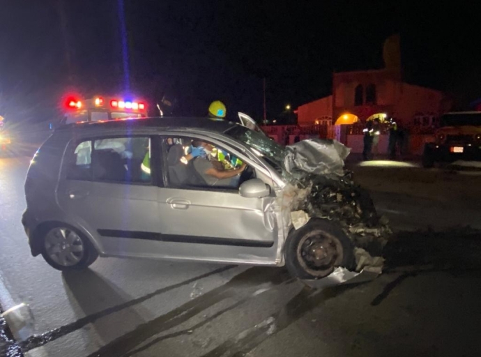 Accidente pisa riba caminda di Savaneta a laga un persona herida