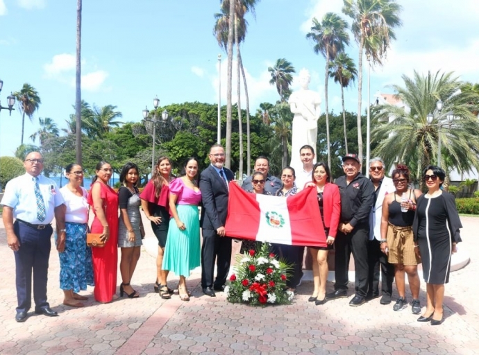 Minister Glenbert Croes a celebra cu e Comunidad Peruano Dia di Independencia di Peru