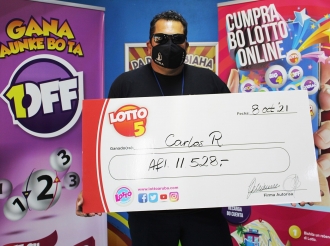 Carlos a gana tambe un di e premionan di Lotto 5