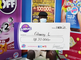 Glenroy a gana e bunita suman di 20 mil florin cu Zodiac