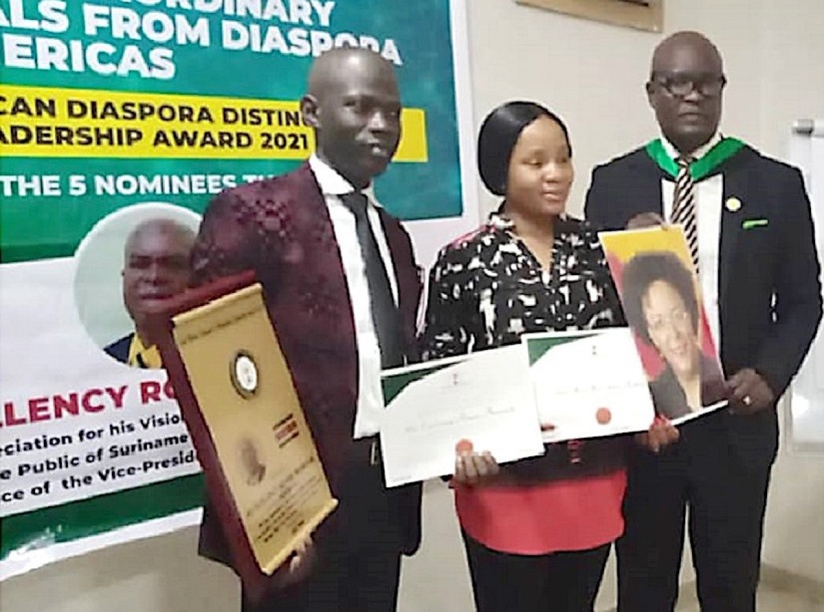 Ronnie Brunswijk di Suriname a ricibi West African Diaspora Award