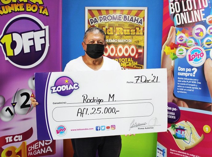 Rodrigo a gana 25 mil cu sorteo di Zodiac