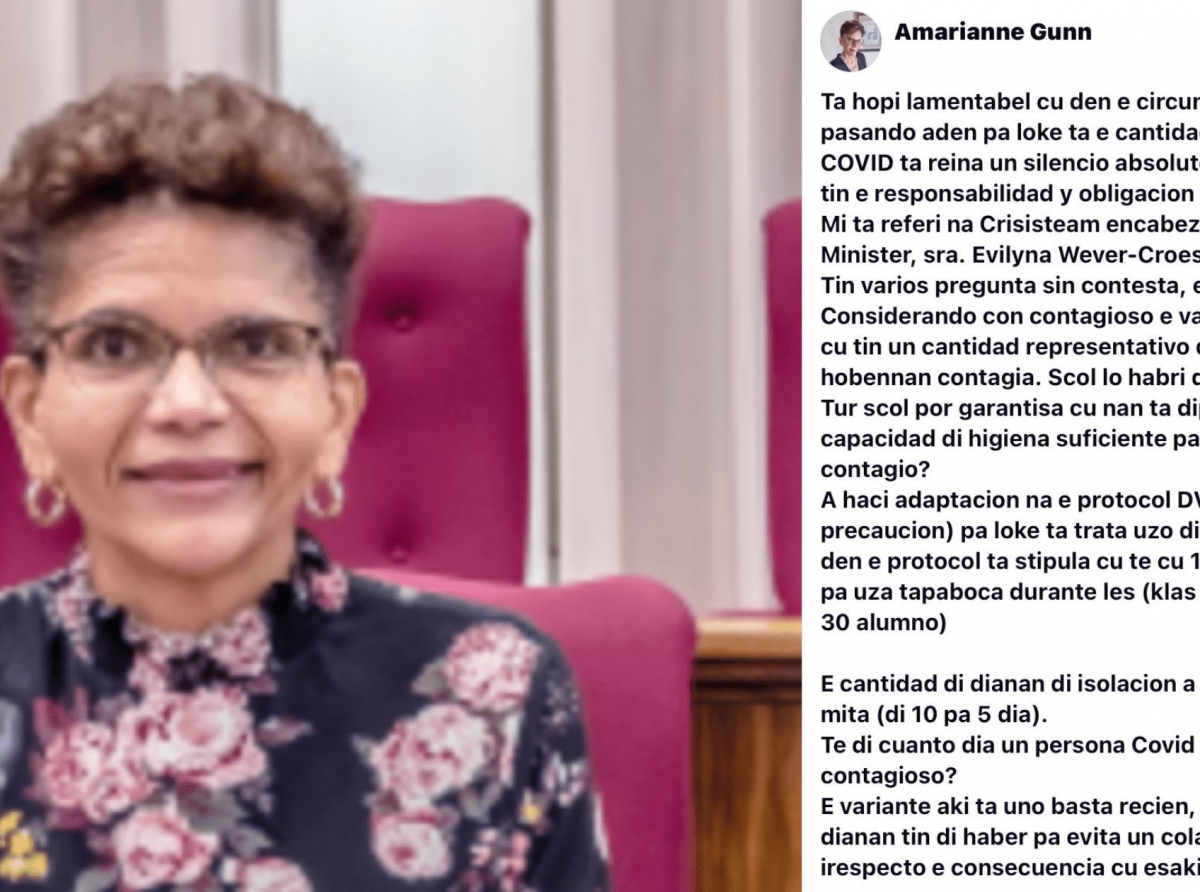 Fraccion di MEP ta lamenta con un profesional manera Aquanette ta cuestiona experticio di profesionalnan