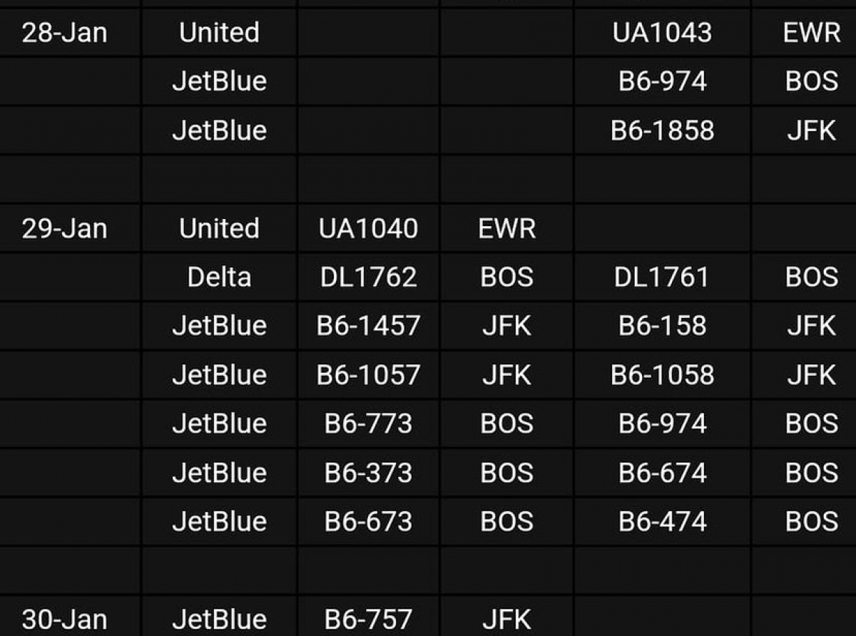 Varios vuelo pa Aruba a wordo cancela pa motibo di tormenta na Merca