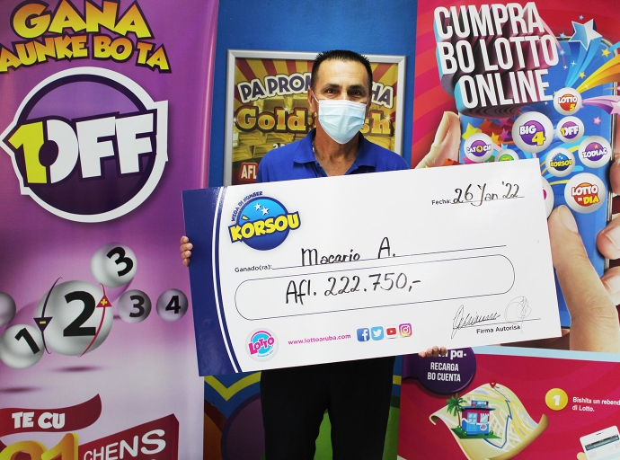 Macario a gana 222 mil Florin cu Wega di Number Korsou