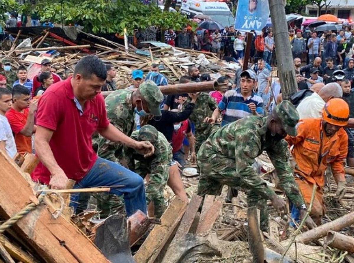 Deslizamento di tera cerca di Pereira na Colombia a laga 14 morto