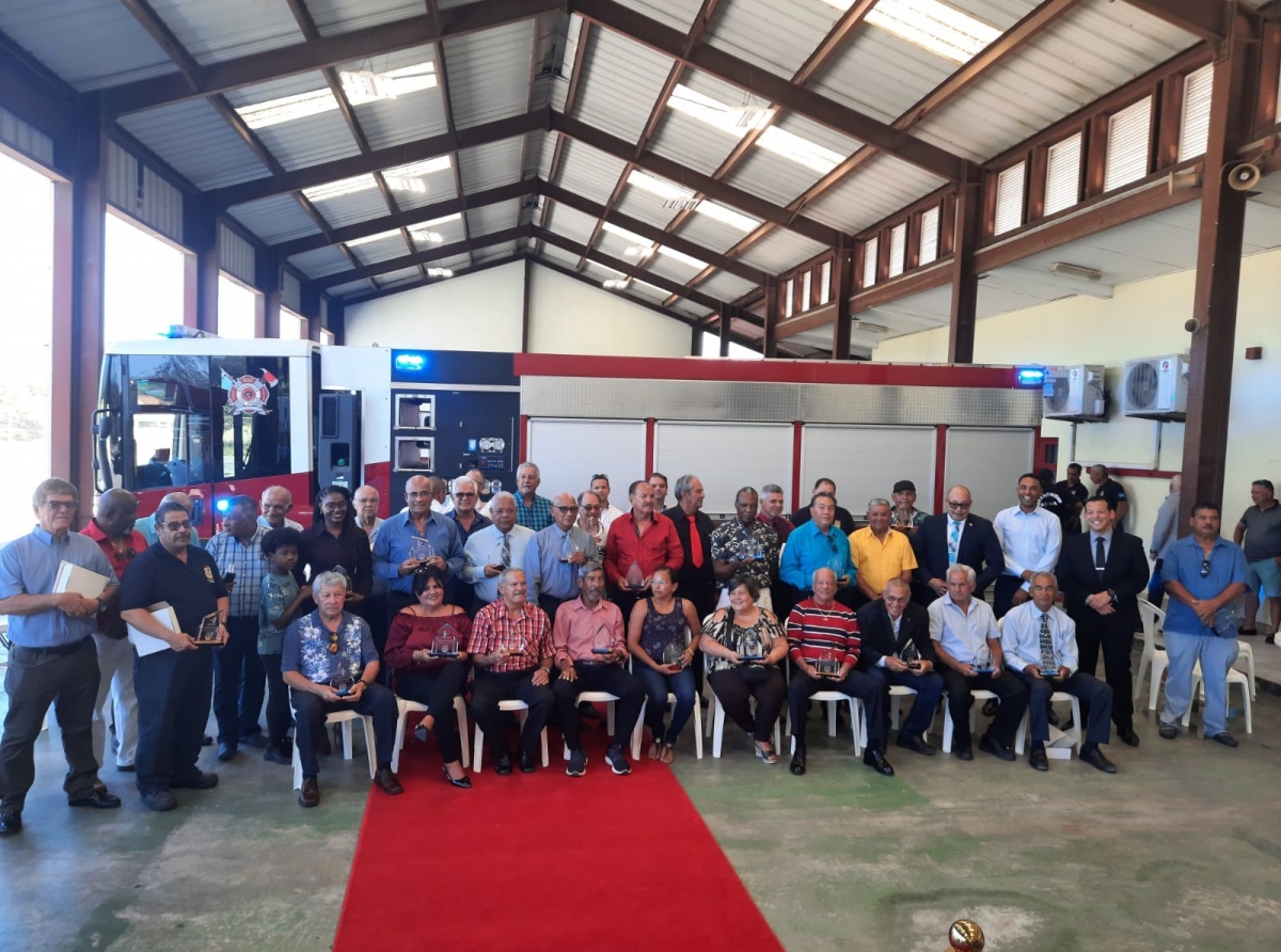 Ceremonia di reconocimento pa pensionadonan di Cuerpo di Bombero (Brandweer)