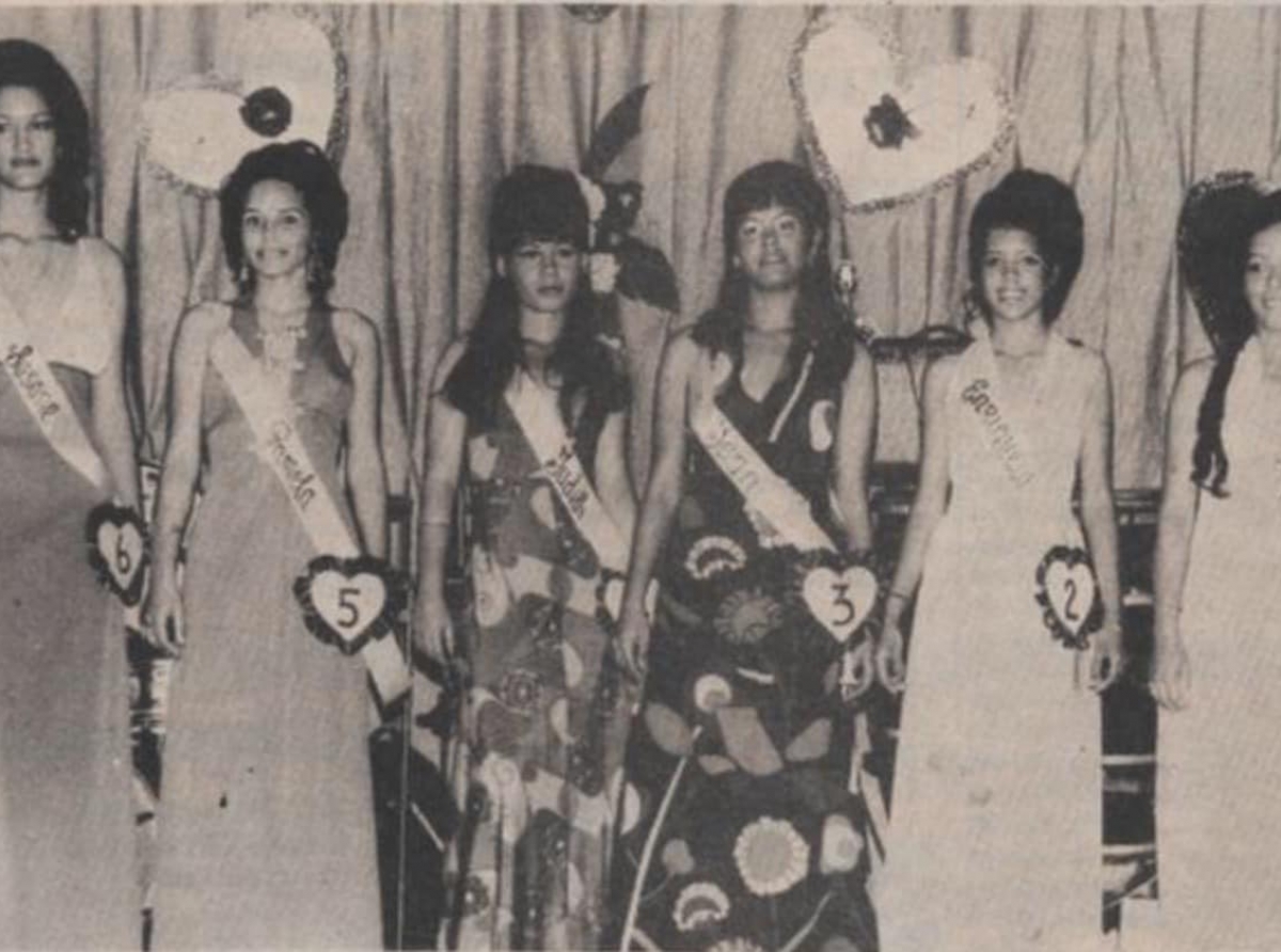 Pamela Brown a titula Reina di Aruba su Carnaval 19 na aña 1973