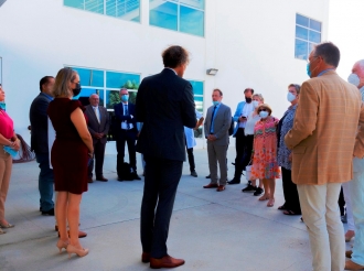 Delegacion Eerste Kamer Hulanda a bishita Hospital di Aruba den weekend