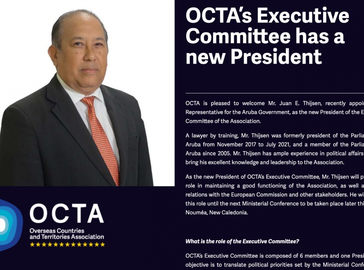 Ady Thijsen apunta como presidente di e Comision Ehecutivo di OCTA