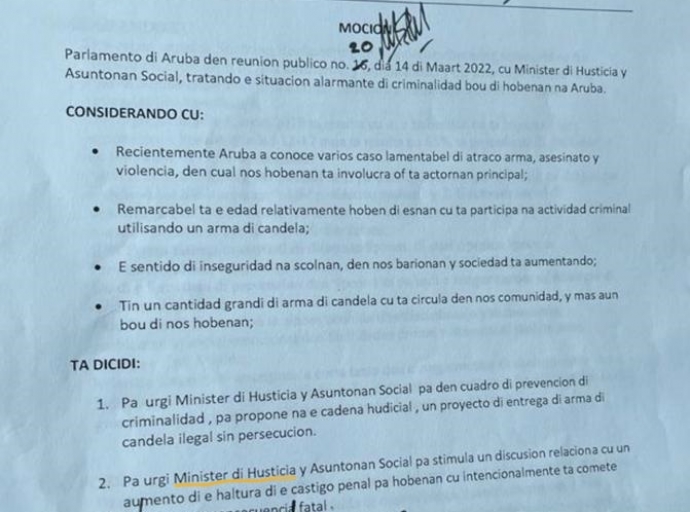 Combatimento di criminalidad mester cuminsa den barionan
