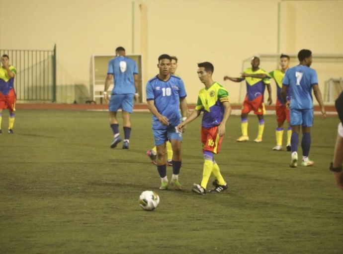 Tremendo partido entre seleccion di Aruba y team internacional