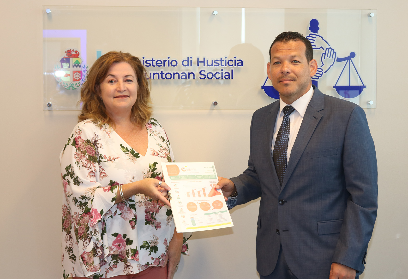 Ministro Tjon a reuni cu directiva di Veiligheidshuis Aruba