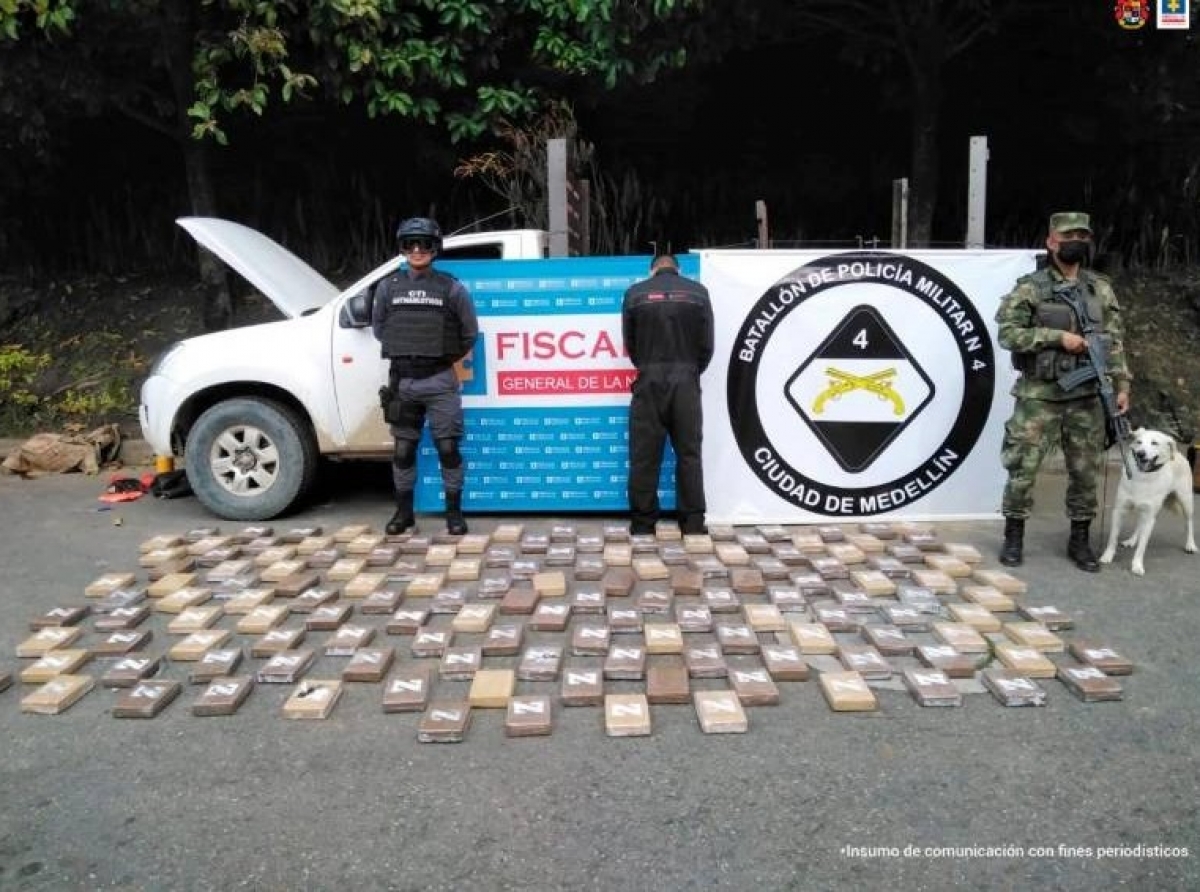 Como 148 kilo di cocaina haya den Pickup na Medellin