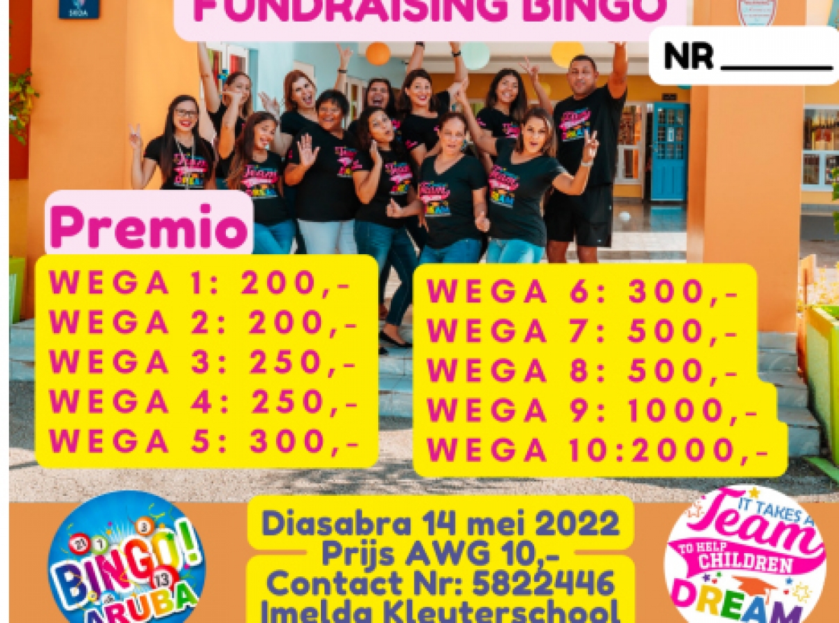 Imelda Kleuterschool a organiza ta un bingo virtual pa recauda fondonan