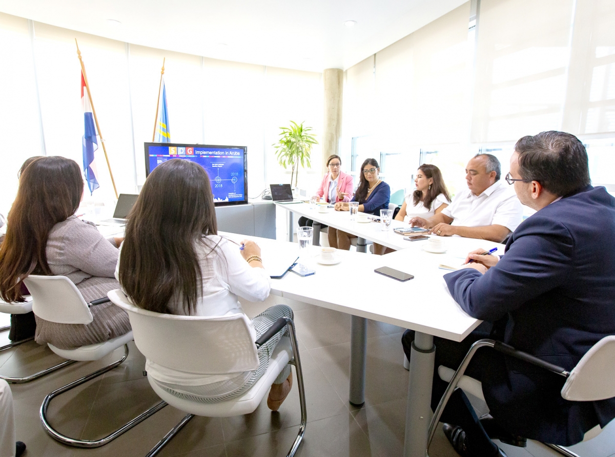 Ministro Wever a reuni tocante e trabaonan haci den e proceso di implementacion di SDGs na Aruba