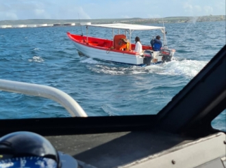 Boto piscado yegando Aruba tabatin droga abordo