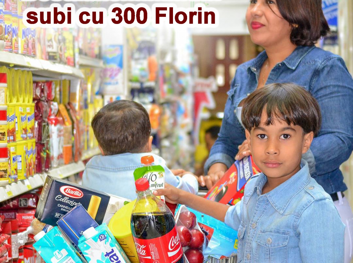 Bestaansminimum pa un famia durante luna di Juni a subi cu 300 Florin