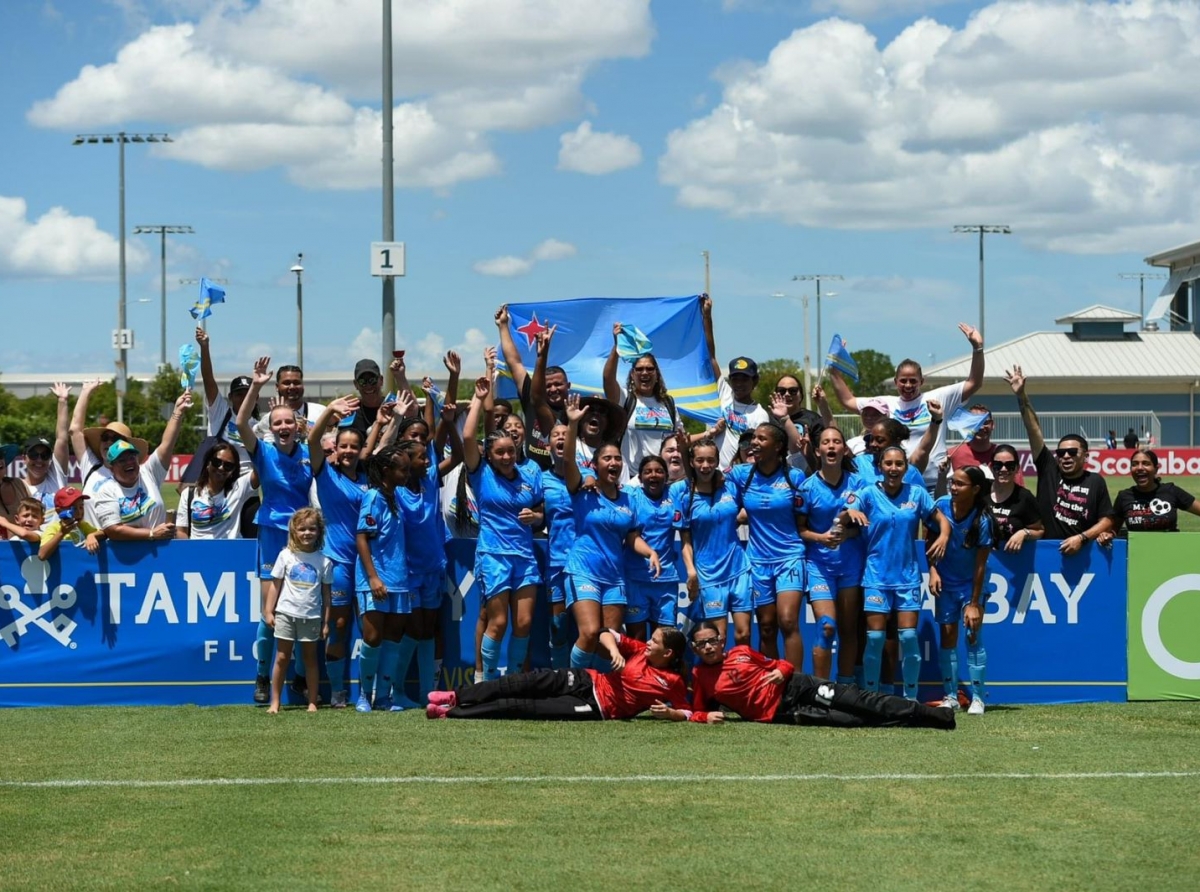 Team Aruba U15 Girls tin dos wega gana na campeonato Concacaf na Tampa