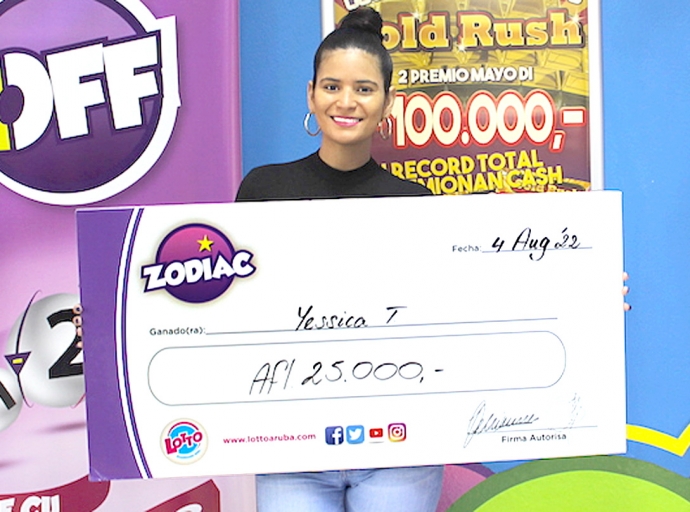 Yessica tambe a gana cu e resultado di 6666 pa Zodiac