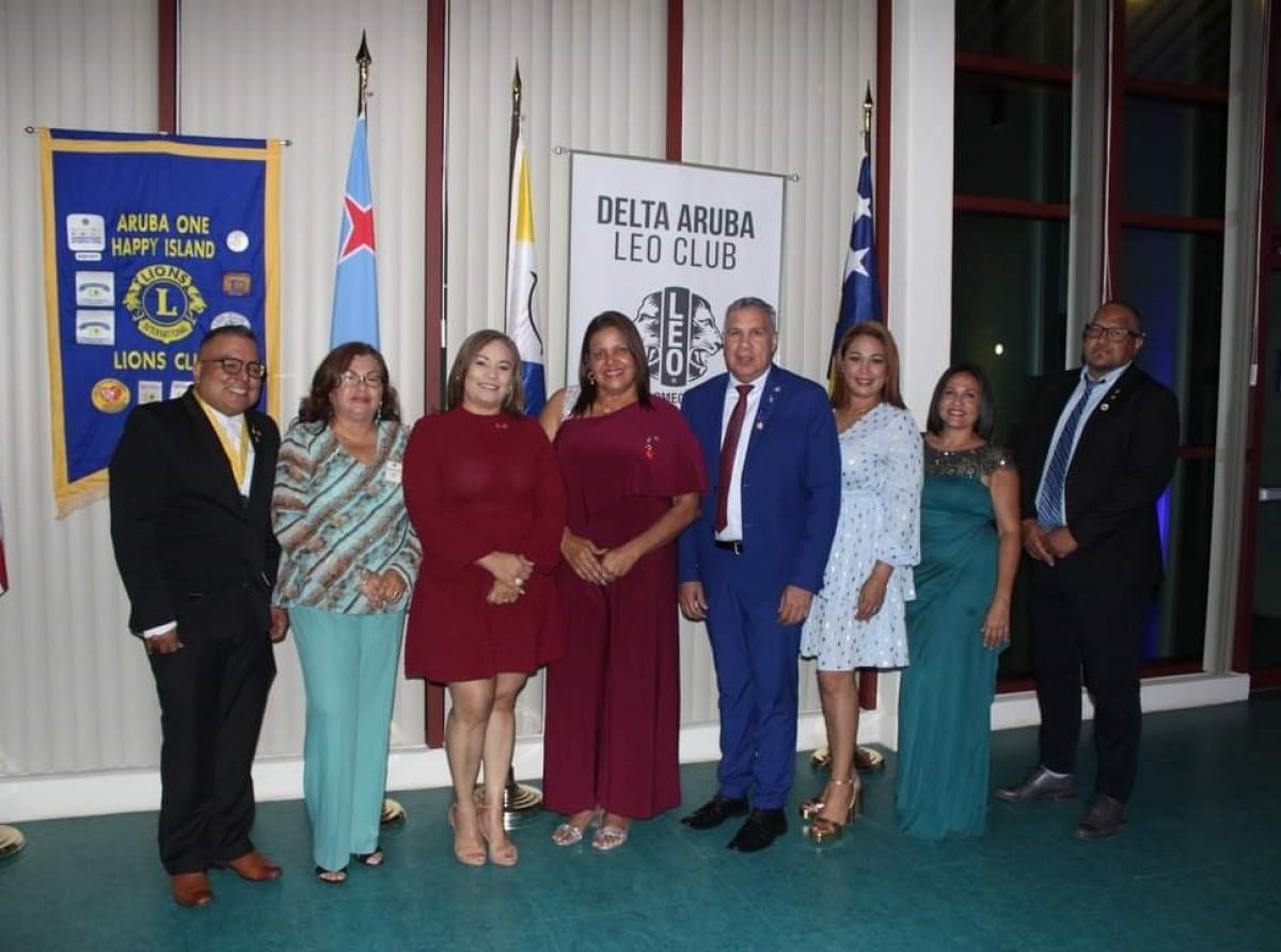 Huramentacion y Instalacion Directiva nobo di Aruba One Happy Island Lions Club