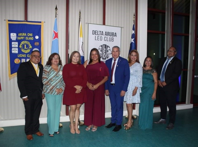 Huramentacion y Instalacion Directiva nobo di Aruba One Happy Island Lions Club