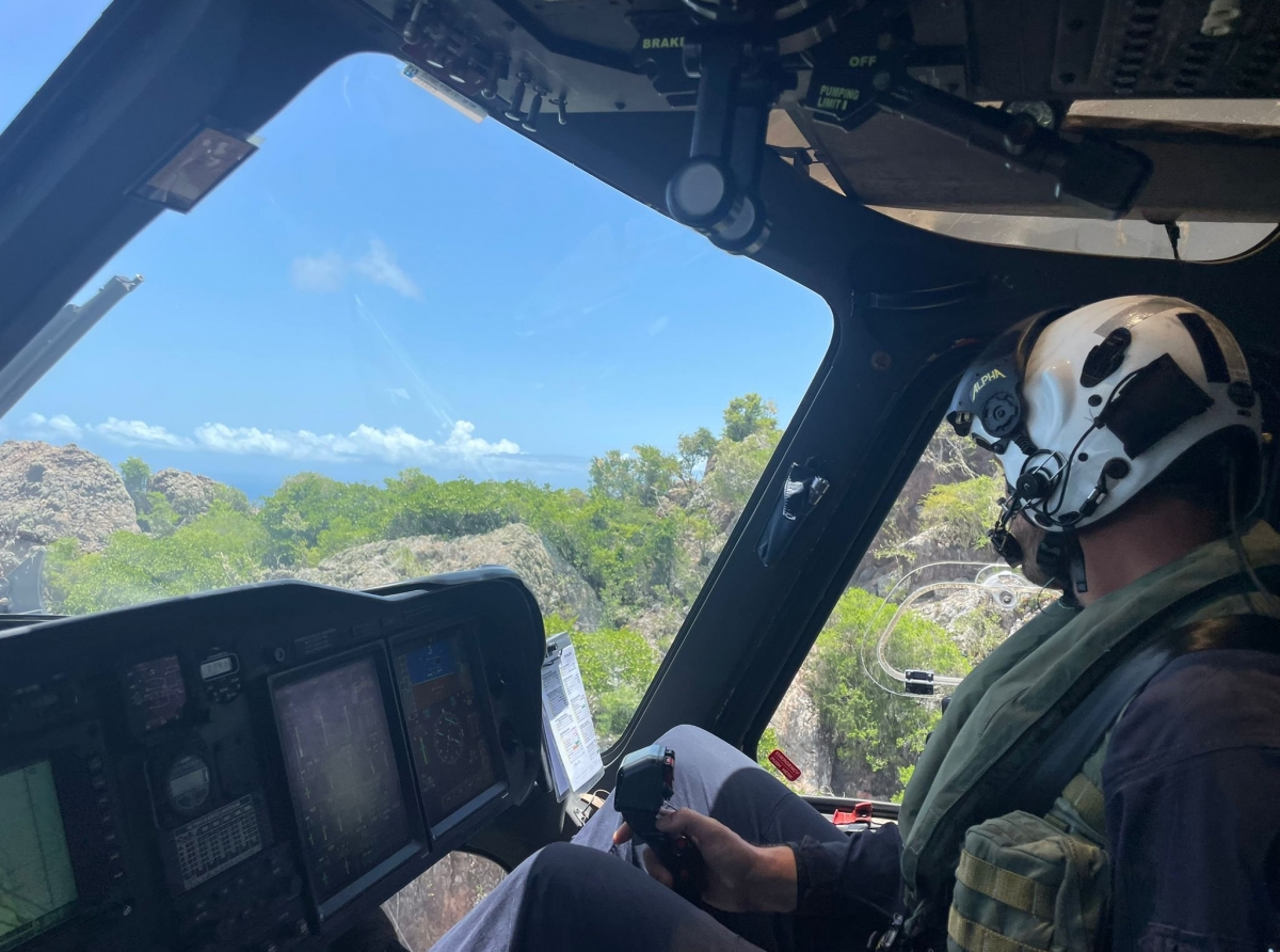 Helicopter di Wardacosta a bay rescata 2 turista riba sero na Curaçao