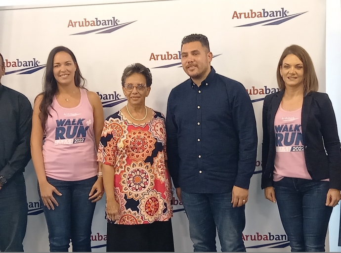Cada 5 florin di registracion pa Aruba Bank Walk & Run ta bay pa Koningin Wilhelmina Fonds