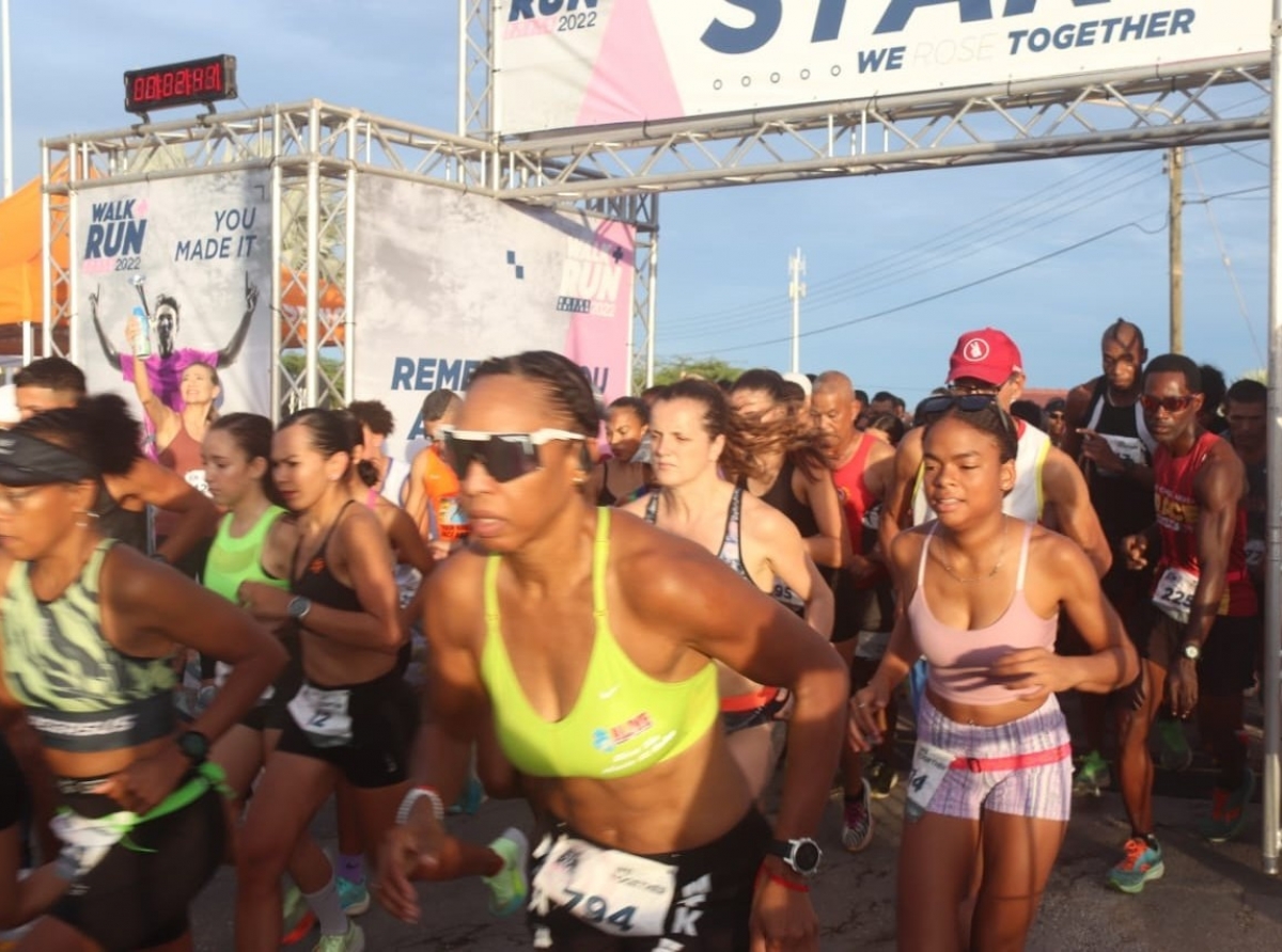 Perseverancia visible riba e 3er dia Walk+Run 2022 di Aruba Bank