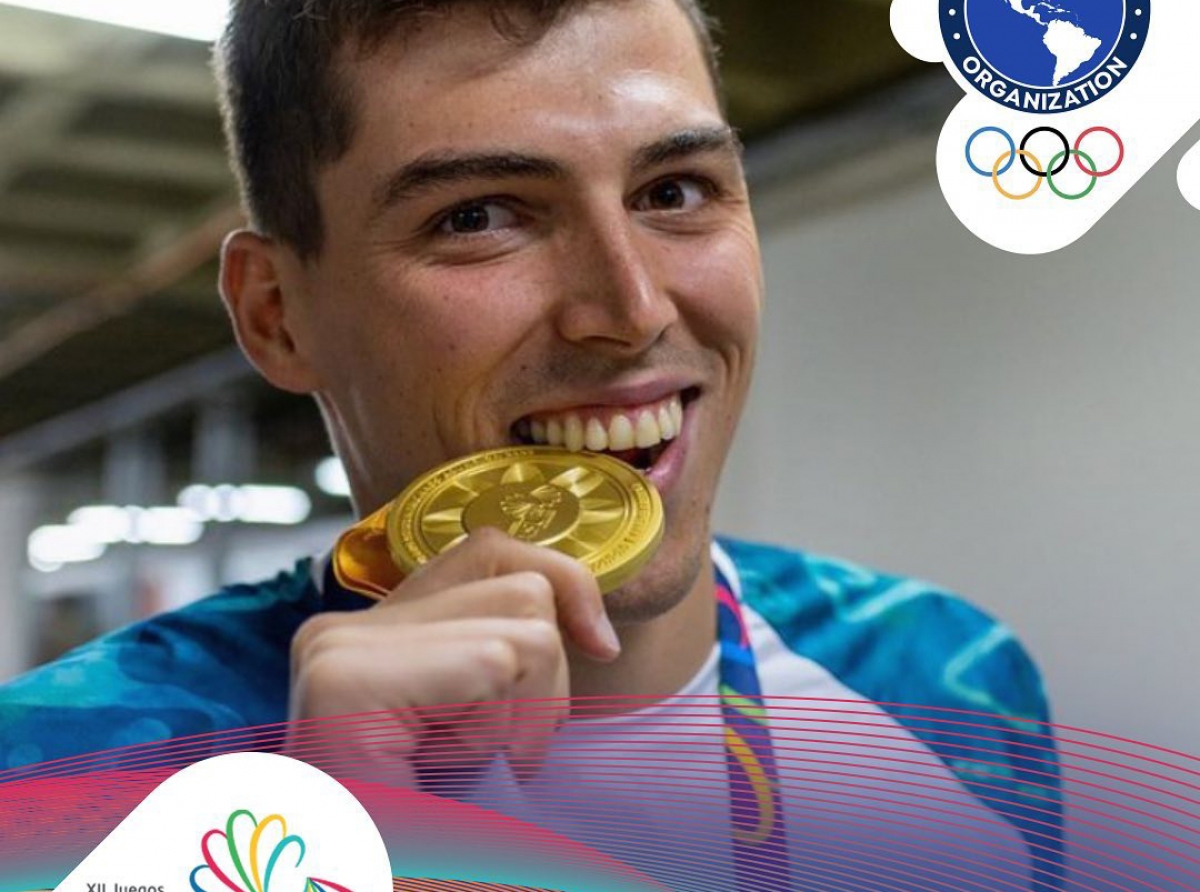 Mikel Schreuders a gana medaya di oro den 100 meter estilo liber den Weganan Suramericano