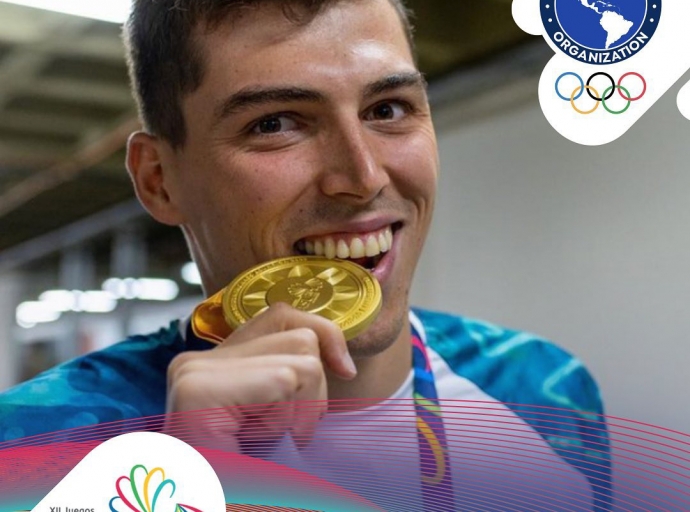 Mikel Schreuders a gana medaya di oro den 100 meter estilo liber den Weganan Suramericano