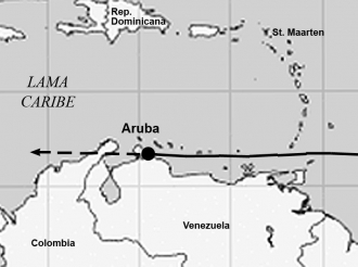 Potencial Depresion Tropical Diestres a pasa net pazuid di Aruba