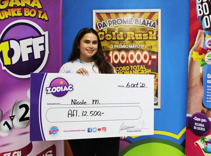 Nicole a gana bon premio hungando numbernan loco pa Zodiac