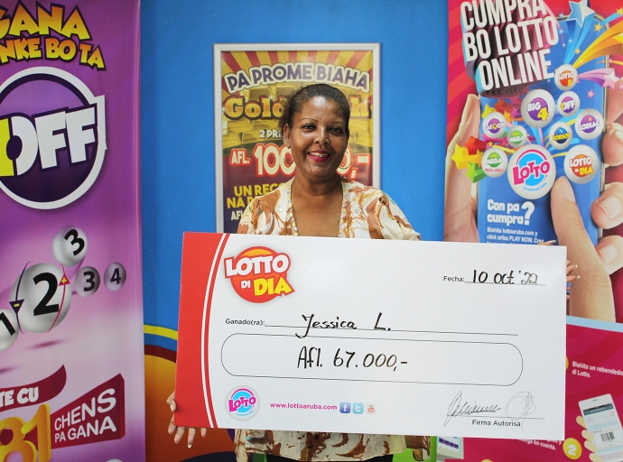 Jessica a gana 67 mil di jackpot Lotto di Dia
