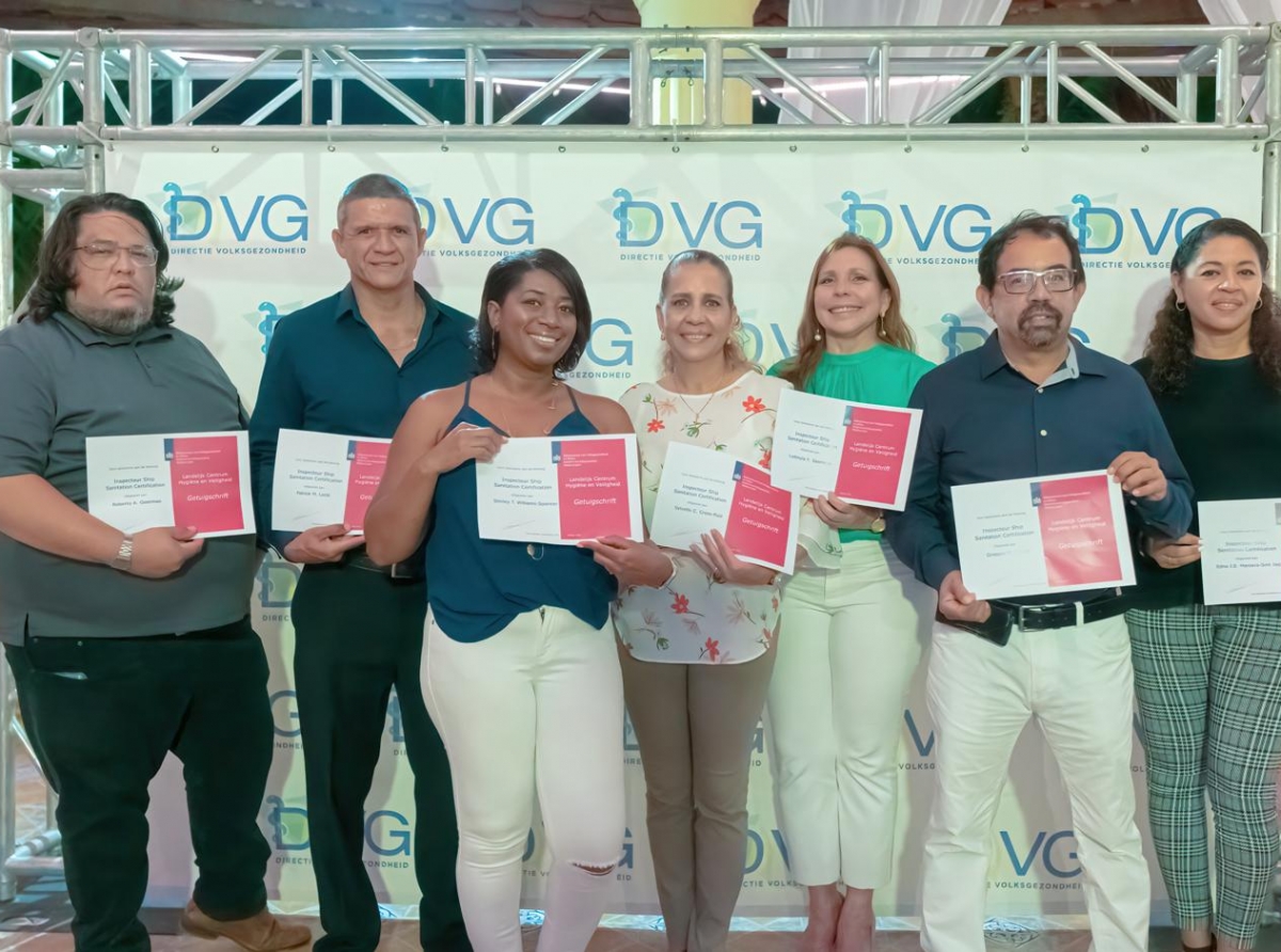 Aruba tabata punto di encuentro pa cu curso di 'Ship Sanitation Certification' duna door di RIVM Hulanda pa islanan CAS y BES