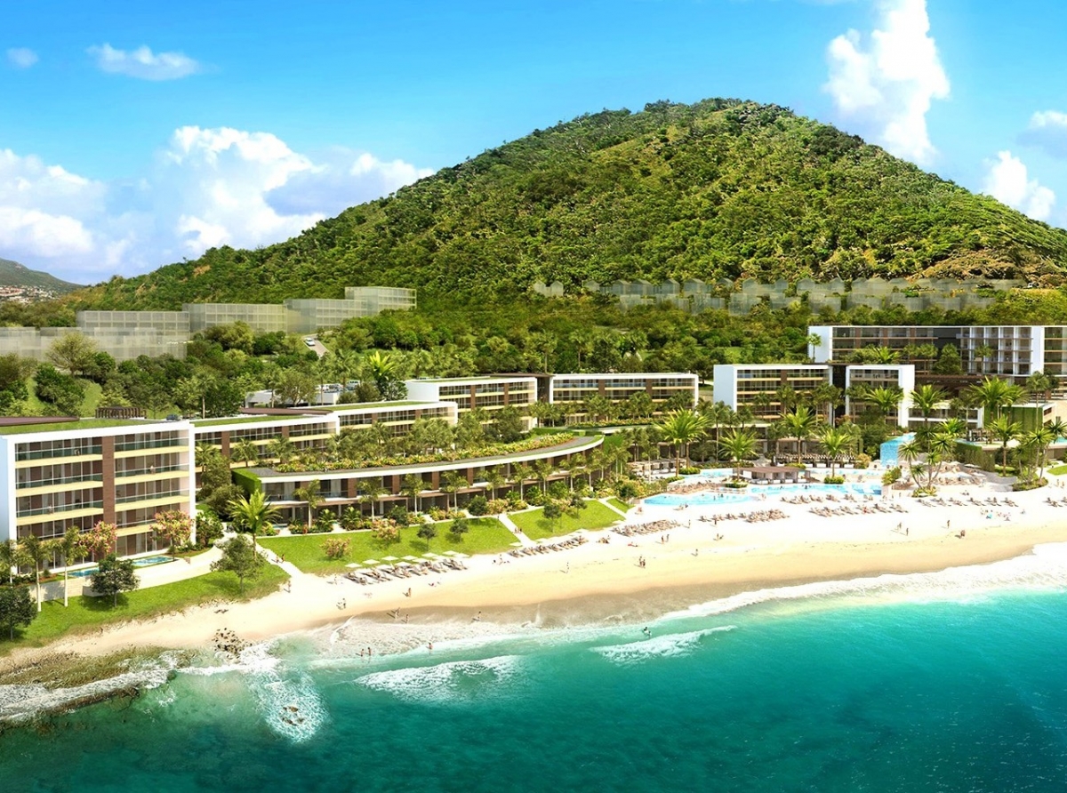 Hotel di 5 strea di 250 camber lo wordo construi na Indigo Bay na St. Maarten