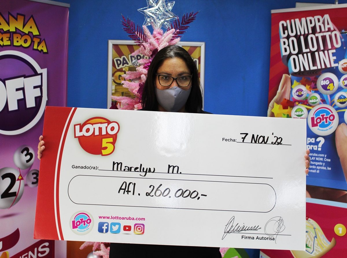 Marelyn a gana e jackpot gordo di Lotto 5