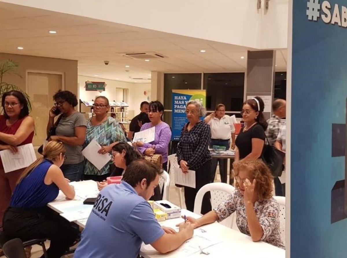 Mainta di checkeo di salud combina cu un charla interactivo na IBiSA Sportcentrum San Nicolas