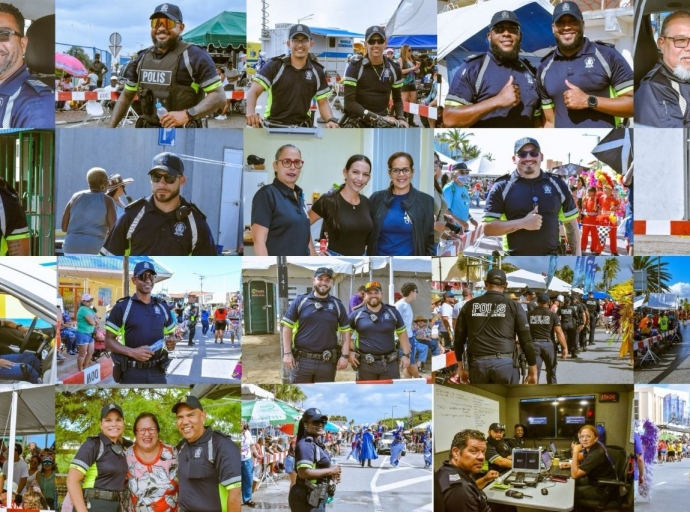 Polis ta contento cu gran parti di comunidad a comporta den Carnaval